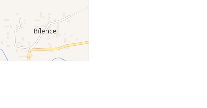 Bílence v obci Bílence - mapa části obce