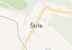 Škrle v obci Bílence - mapa části obce