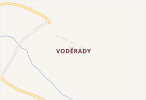 Voděrady v obci Bílence - mapa části obce