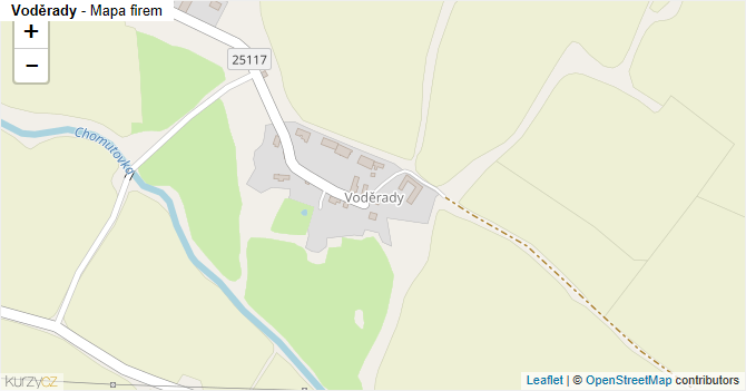 Voděrady - mapa firem