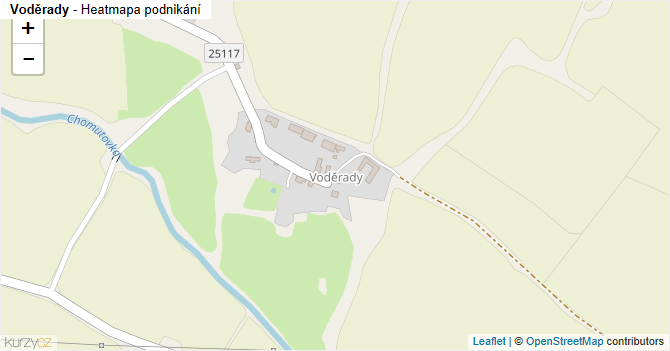 Voděrady - mapa podnikání