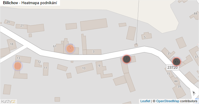 Bílichov - mapa podnikání