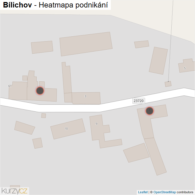 Mapa Bílichov - Firmy v obci.
