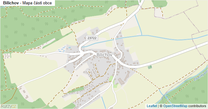 Bílichov - mapa části obce