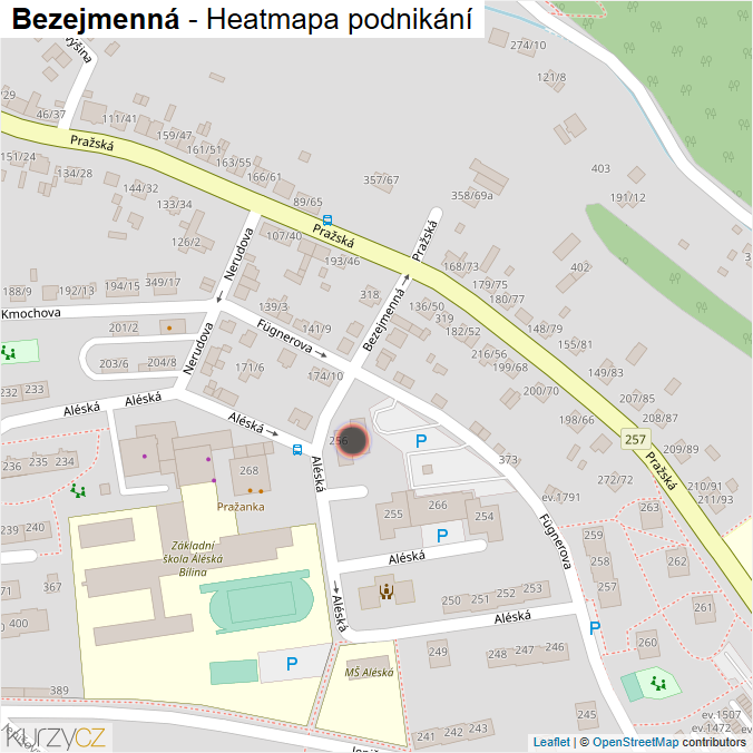 Mapa Bezejmenná - Firmy v ulici.
