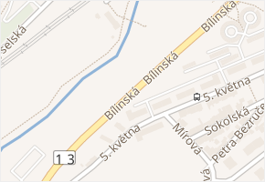 Bílinská v obci Bílina - mapa ulice