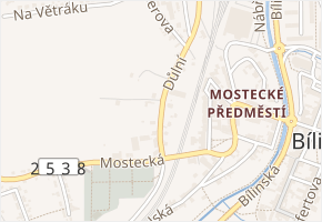 Boženy Němcové v obci Bílina - mapa ulice