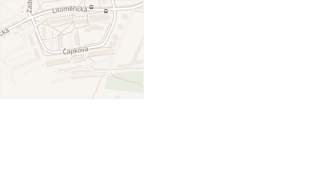 Čapkova v obci Bílina - mapa ulice
