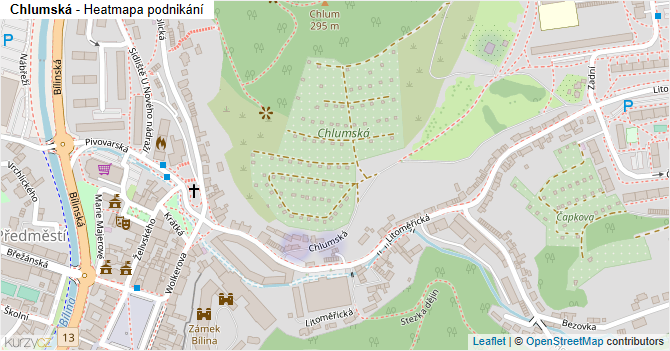 Chlumská - mapa podnikání