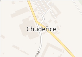 Chudeřice v obci Bílina - mapa části obce