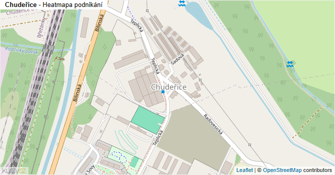 Chudeřice - mapa podnikání