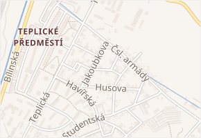 Dukelská v obci Bílina - mapa ulice