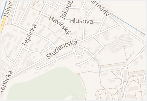 Dvořákova v obci Bílina - mapa ulice