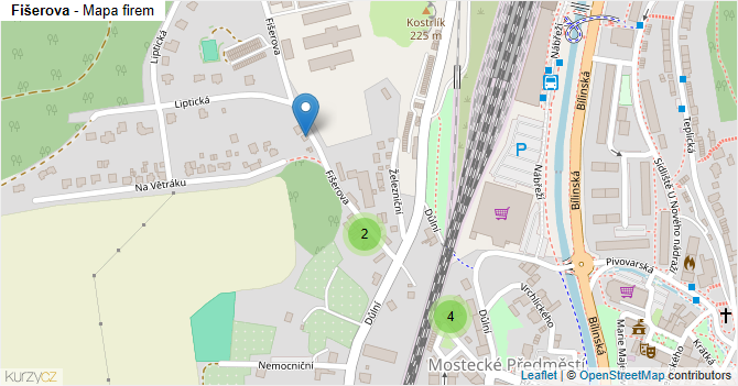Fišerova - mapa firem