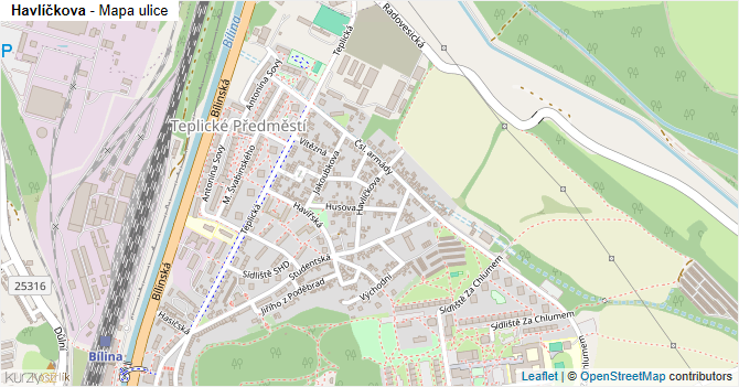 Havlíčkova - mapa ulice