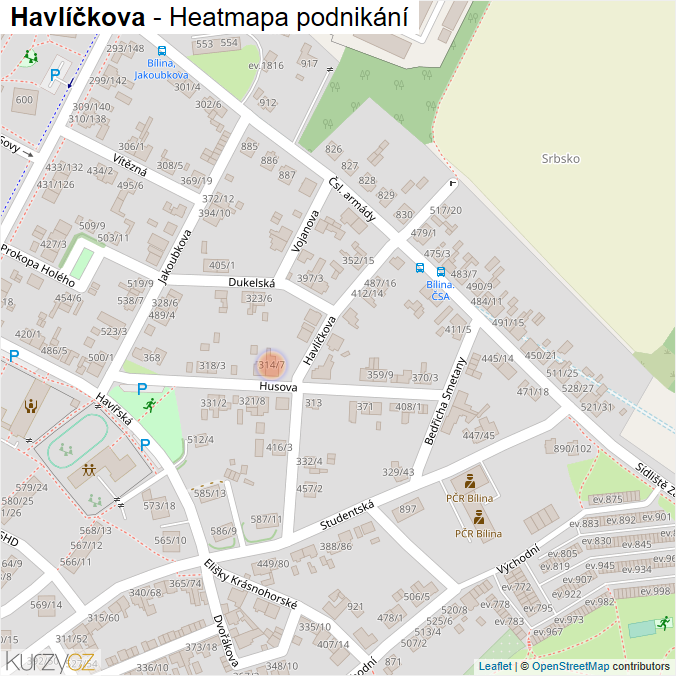 Mapa Havlíčkova - Firmy v ulici.