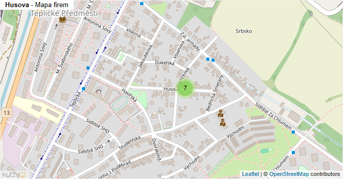 Husova - mapa firem