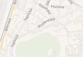 Jiřího z Poděbrad v obci Bílina - mapa ulice