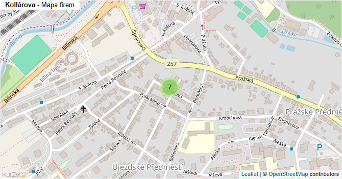 Kollárova - mapa firem
