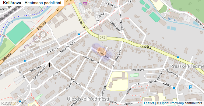 Kollárova - mapa podnikání