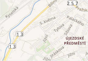 Mírová v obci Bílina - mapa ulice