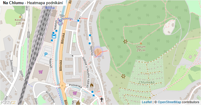 Na Chlumu - mapa podnikání