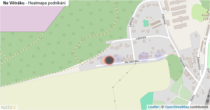 Na Větráku - mapa podnikání