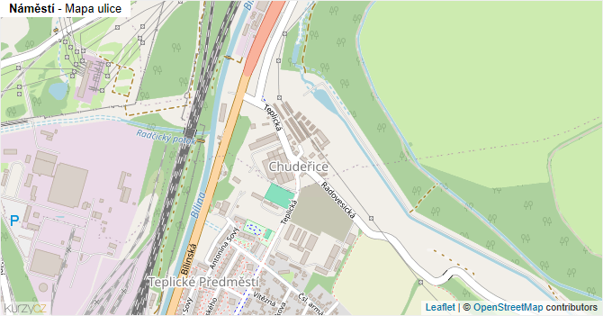 Náměstí - mapa ulice