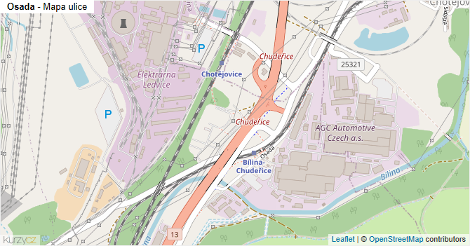 Osada - mapa ulice