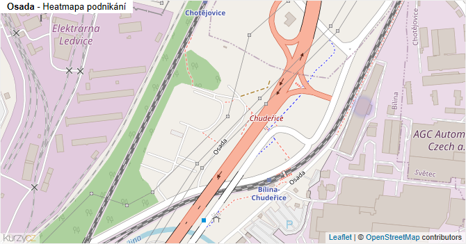 Osada - mapa podnikání