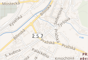 V Parku v obci Bílina - mapa ulice