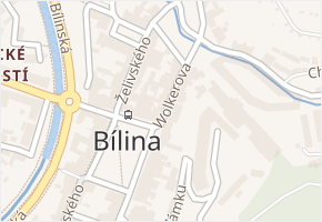 Wolkerova v obci Bílina - mapa ulice