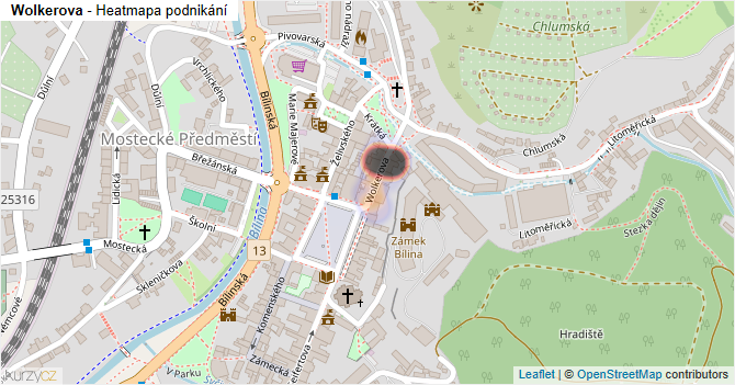 Wolkerova - mapa podnikání
