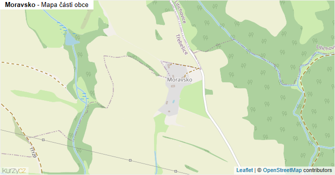 Moravsko - mapa části obce