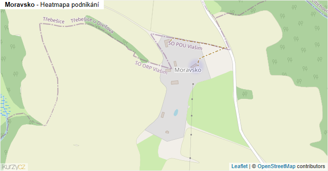 Moravsko - mapa podnikání