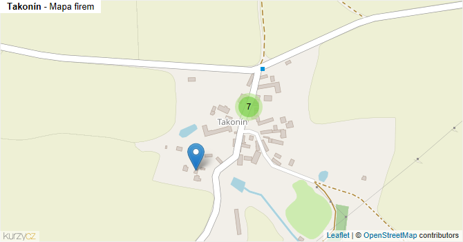 Takonín - mapa firem