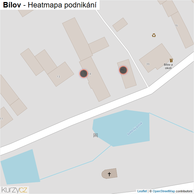 Mapa Bílov - Firmy v obci.