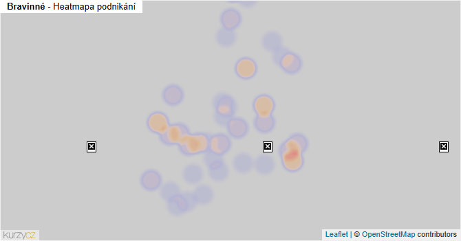 Bravinné - mapa podnikání