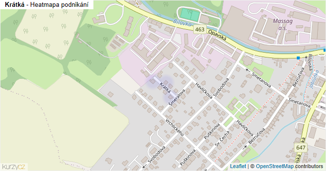 Krátká - mapa podnikání