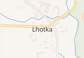 Lhotka v obci Bílovec - mapa části obce