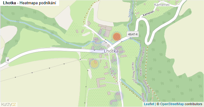 Lhotka - mapa podnikání