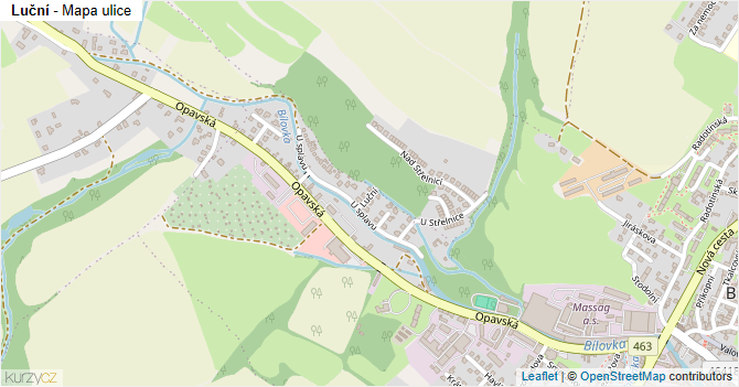 Luční - mapa ulice