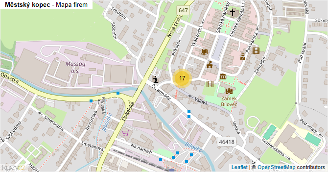 Městský kopec - mapa firem