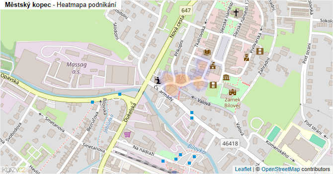 Městský kopec - mapa podnikání