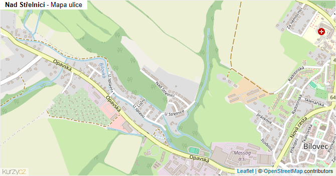 Nad Střelnicí - mapa ulice