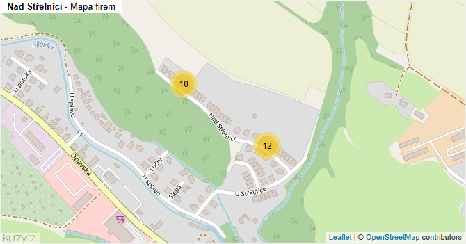Nad Střelnicí - mapa firem
