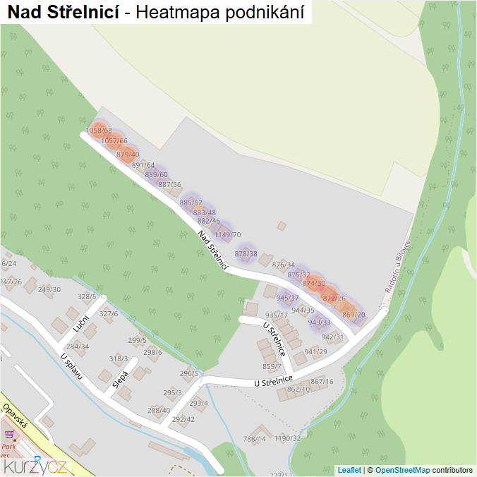 Mapa Nad Střelnicí - Firmy v ulici.