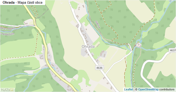 Ohrada - mapa části obce