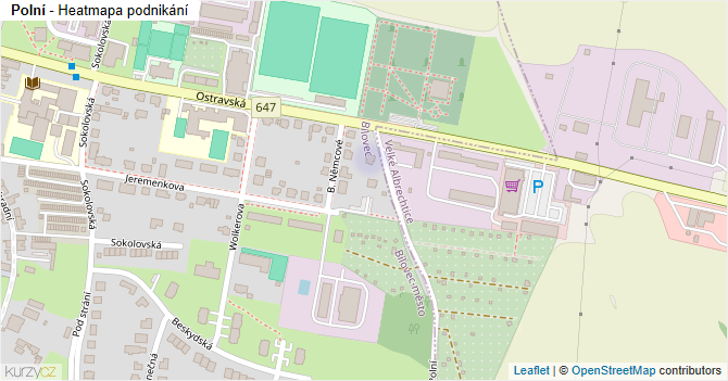 Polní - mapa podnikání