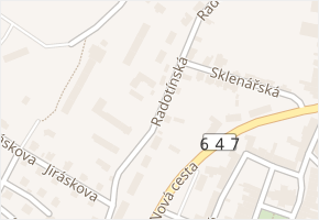 Radotínská v obci Bílovec - mapa ulice
